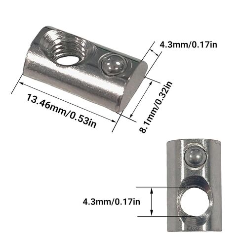 CNBTR M5 European Standard Model 20 Thread Spring Nut Block Carbon Steel T Slot Pack of 60 in Saudi Arabia