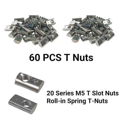 CNBTR M5 European Standard Model 20 Thread Spring Nut Block Carbon Steel T Slot Pack of 60 in Saudi Arabia