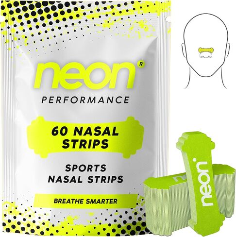 Nasal Strips (60 Count) - Oil & Sweat Resistant Adhesive - Athletic Nasal Strips for Sport & Nose Strips for Snoring & Sleeping - Nose Strips for Breathing (Clear Transparent) in Saudi Arabia