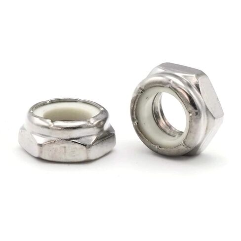 Nylon Hex Jam Lock Nut Nylock 18-8 Stainless Steel - 5/16-18 (.502 Flats x .158 Height) Qty-100 in Saudi Arabia