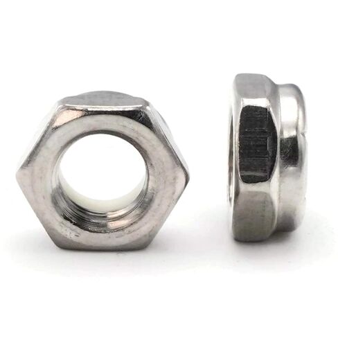 Nylon Hex Jam Lock Nut Nylock 18-8 Stainless Steel - 5/16-18 (.502 Flats x .158 Height) Qty-100 in Saudi Arabia