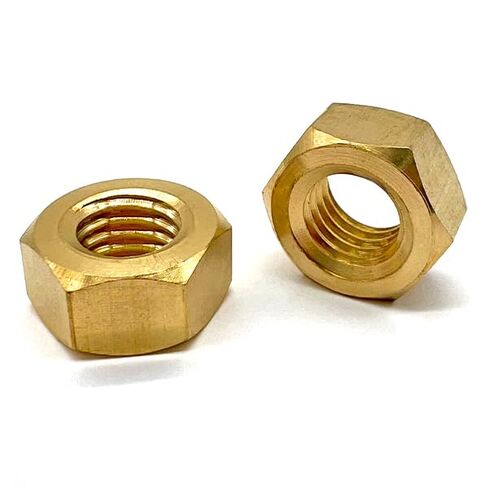 (50 Pieces) #10-32 Brass Finished Hex Nuts in Saudi Arabia