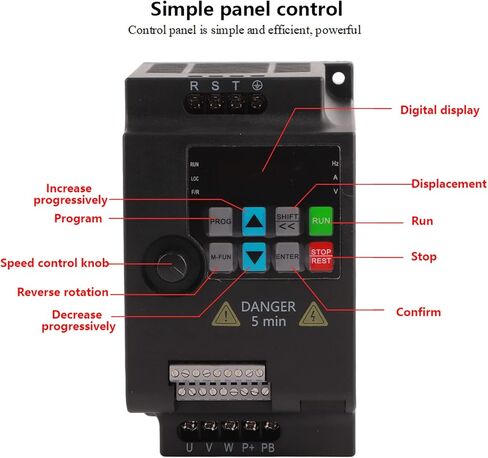 SKI780‑2D2G 4 2 2kw 380V 3 Phase Input Output Motor VFD Frequency Converter Inverter Forward and Switchin Frequency ConverterVFDVariable DriveFrequency InverterVariable in Saudi Arabia