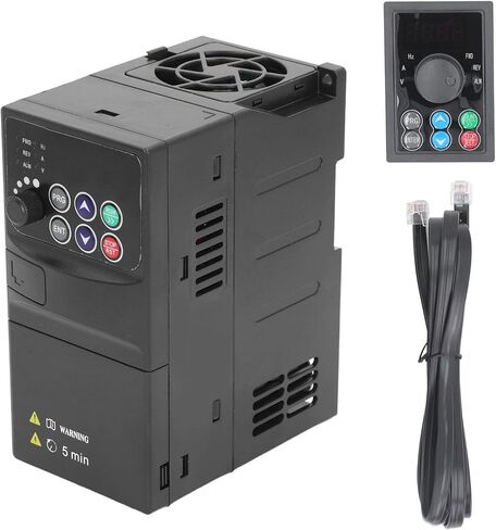 Vector Frequency Converter 3 Phase 3.7KW Variable Drive 320‑460V Input 0‑380V Output with External Controller 1.5m Cable in Saudi Arabia