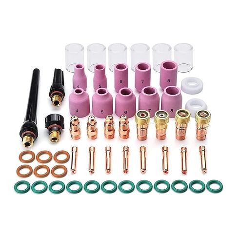 55 PCS TIG Welding Torch Accessories Kit Alumina Nozzle Stubby Gas Lens 10 Cup for WP-17/18/26 Tools Nozzle in Saudi Arabia