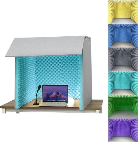 رغوة صوتية، حجرة صوتية، حجرة صوتية لغرفة النوم، استوديو تسجيل استوديو منزلي، مجمع قابل للطي، مؤتمر، عازل للصوت لميكروفون البث - بحيرة زرقاء in Kuwait