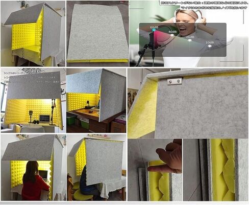 رغوة صوتية، حجرة صوتية، حجرة صوتية لغرفة النوم، استوديو تسجيل استوديو منزلي، مجمع قابل للطي، مؤتمر، عازل للصوت لميكروفون البث - بحيرة زرقاء in Kuwait