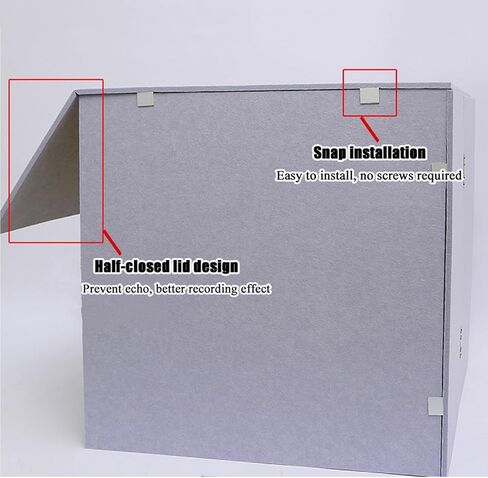 كشك تسجيل صوتي محمول مقاس 31 بوصة × 31 بوصة، غطاء عازل للصوت لسطح المكتب، درع عزل الميكروفون، غرفة حجرة عزل الصوت، تقليل الضوضاء، للمكتب المنزلي والاستوديو، أخضر-80 * 80 * 80 سم in Kuwait