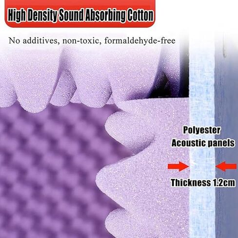 كشك تسجيل محمول، مكعب كشك إسفنجي للميكروفون، صندوق كشك صوت مصنوع ذاتيًا، درع عزل، معدات تسجيل الميكروفون، للمكتب المنزلي والاستوديو، أصفر داخلي in Kuwait