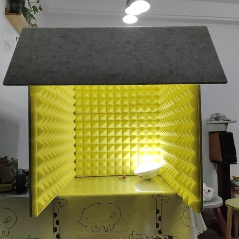 كشك صوتي محمول، غطاء عازل للصوت لسطح المكتب، كشك عزل، معدات استوديو تسجيل الصوت ذاتية الصنع، درع ممتص للتحلل الدقيق، لمكتب الاستوديو، أرجواني in Kuwait