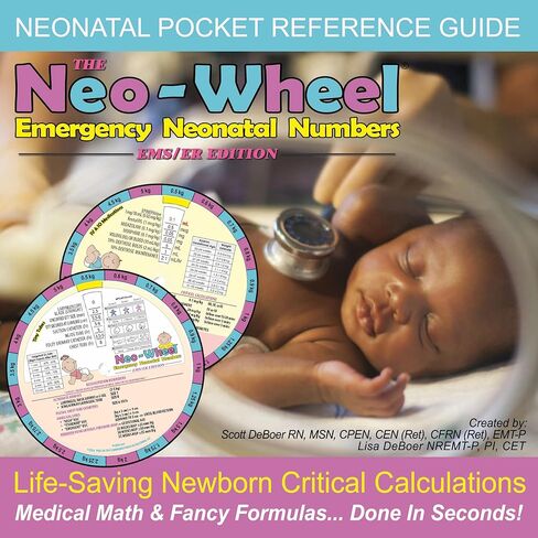 صفقة العجلات - مجموعة Pedi-Wheel/Neo-Wheel - دليل مرجعي للجيب في حالات الطوارئ للأطفال وحديثي الولادة / ورقة الغش - موارد EMS/ER/NICU in Kuwait