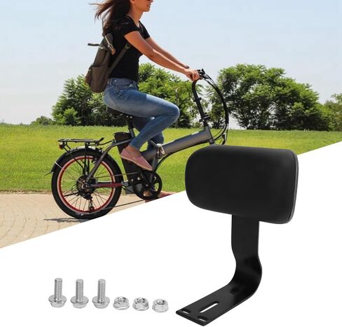 Bike Rear Seat with Back, Electric Bike PU Leather Bike Seat Soft Cushion Rear Rest Saddle U Shape Comfortable Support in Saudi Arabia