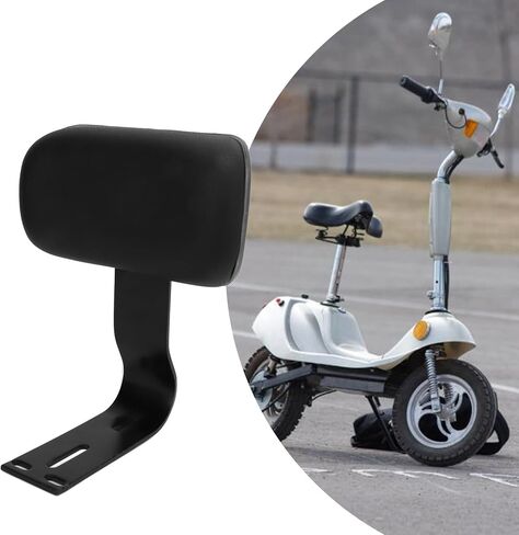 Bike Rear Seat with Back, Electric Bike PU Leather Bike Seat Soft Cushion Rear Rest Saddle U Shape Comfortable Support in Saudi Arabia