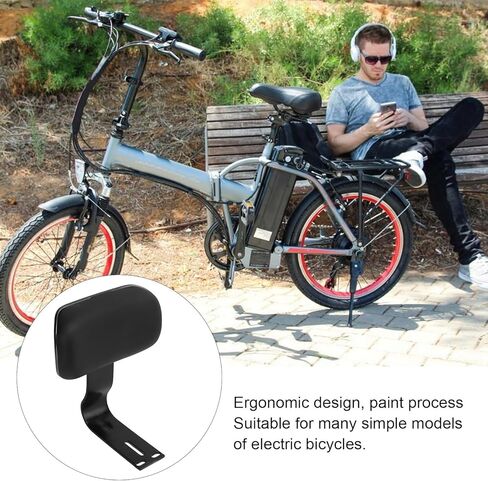Bike Rear Seat with Back, Electric Bike PU Leather Bike Seat Soft Cushion Rear Rest Saddle U Shape Comfortable Support in Saudi Arabia