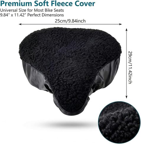 Premium Dual-Sided Bike Seat Cover | Polar Fleece & Waterproof Fabric for Ultimate Comfort, All-Weather Rain/Dust Protection | 2-in-1 Luxury Bicycle Saddle Cover for Enhanced Riding Experience in Saudi Arabia