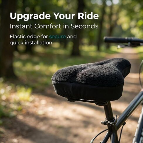 Premium Dual-Sided Bike Seat Cover | Polar Fleece & Waterproof Fabric for Ultimate Comfort, All-Weather Rain/Dust Protection | 2-in-1 Luxury Bicycle Saddle Cover for Enhanced Riding Experience in Saudi Arabia