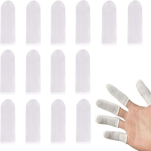 200Pcs Cotton Finger Cots, Finger Toe Sleeves, Cloth Finger Cots Fingertips Protective Cover Thumb Protector, Moisture Wicking, Absorb Sweat in Saudi Arabia