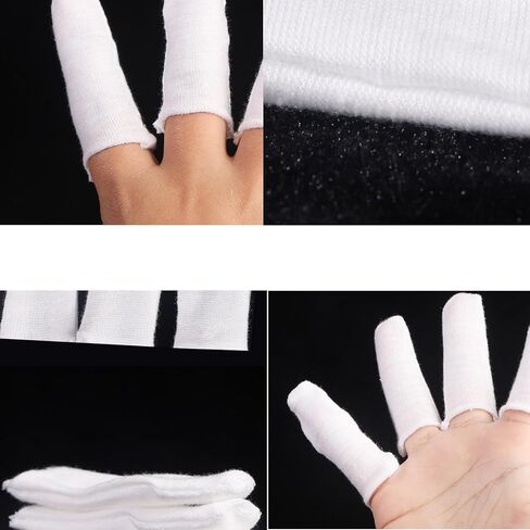 200Pcs Cotton Finger Cots, Finger Toe Sleeves, Cloth Finger Cots Fingertips Protective Cover Thumb Protector, Moisture Wicking, Absorb Sweat in Saudi Arabia