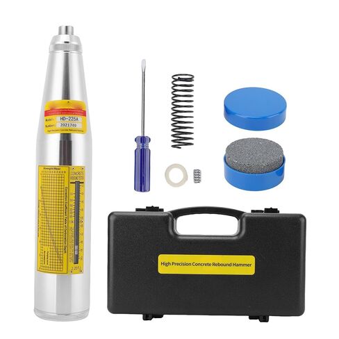 ViaGasaFamido HD-225A Professional Concrete Rebound Hammer Tester High Compression Mechanical Resiliometer 10-70MPa 1450-10150psi for Bridges Road Strength Testing in Saudi Arabia