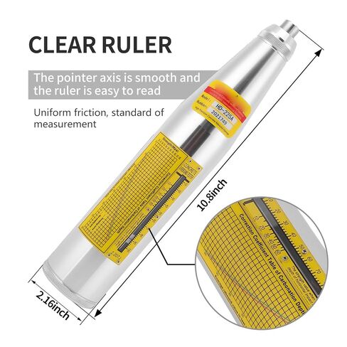 ViaGasaFamido HD-225A Professional Concrete Rebound Hammer Tester High Compression Mechanical Resiliometer 10-70MPa 1450-10150psi for Bridges Road Strength Testing in Saudi Arabia