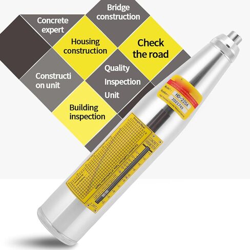 ViaGasaFamido HD-225A Professional Concrete Rebound Hammer Tester High Compression Mechanical Resiliometer 10-70MPa 1450-10150psi for Bridges Road Strength Testing in Saudi Arabia