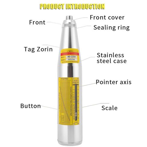 Eujgoov Concrete Strength Meter Resiliometer, 10-70MPa Stainless Steel with High Precise Scale for Highway Testing in Saudi Arabia