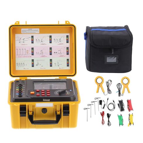 Garosa ETCR3200C Resistance Tester, ABS Material, Soil Resistivity Test & Grounding Resistance Meter with Auto Shut Off and Overload Protection for Electrical Measurements in Saudi Arabia