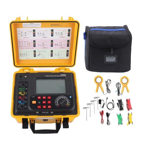 Garosa ETCR3200C Resistance Tester, ABS Material, Soil Resistivity Test & Grounding Resistance Meter with Auto Shut Off and Overload Protection for Electrical Measurements in Saudi Arabia