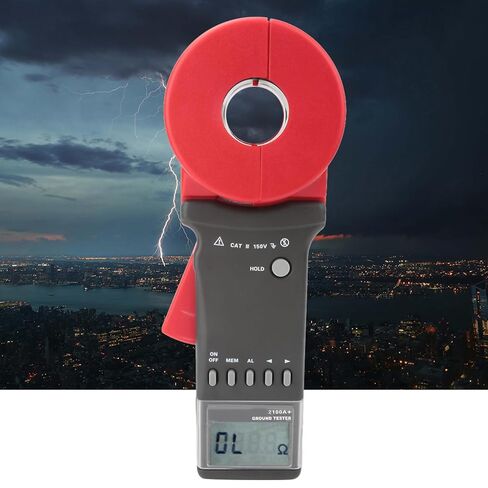 Ground Earth Resistance Tester, High Accuracy Round Mouth Digital Clamp Meter, Ground Earth Resistance Meter, (Battery Not Included) in Saudi Arabia