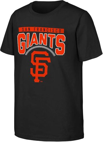 MLB Kids Youth 8-20 Color Team Color Stake Out Arch Logo T-Shirt in Kuwait