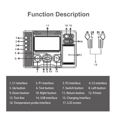 Transformer Winding Resistance Tester Transformer DC Resistance Meter with Test Current 20A、10A、5A、1A、0.1A、10mA、1mA Resistance Range 10.0uΩ-1000.0KΩ Resolution 0.1 UΩ Overload Protection in Saudi Arabia