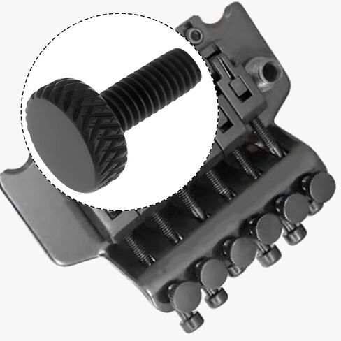 6x Black Metal Electric Guitar Fine-Tuning Screw M4x14x9mm for Tremolo Bridge in Saudi Arabia