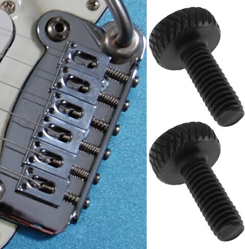 6x Black Metal Electric Guitar Fine-Tuning Screw M4x14x9mm for Tremolo Bridge in Saudi Arabia
