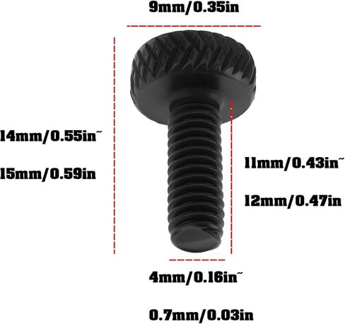 6x Black Metal Electric Guitar Fine-Tuning Screw M4x14x9mm for Tremolo Bridge in Saudi Arabia
