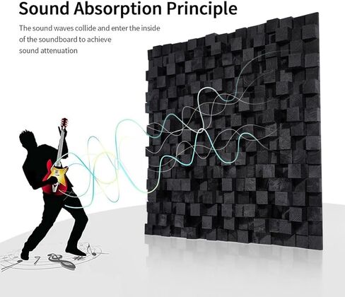 Lukelli 3D Wall Art, Sound diffusing panel, Studio Sound diffuser, Modern Wall decor, Cube Wall decor, Black wall decor, Wood art, Acoustic panel in Saudi Arabia