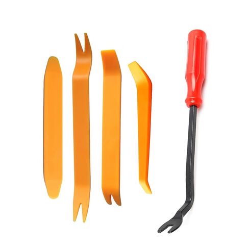 Car Removal Fastener Push Assembly Tool, 5 Pcs, Door Instrument Panel Fastener Removal Pry Tool, Orange in Saudi Arabia
