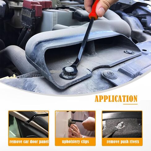 Car Removal Fastener Push Assembly Tool, 5 Pcs, Door Instrument Panel Fastener Removal Pry Tool, Orange in Saudi Arabia