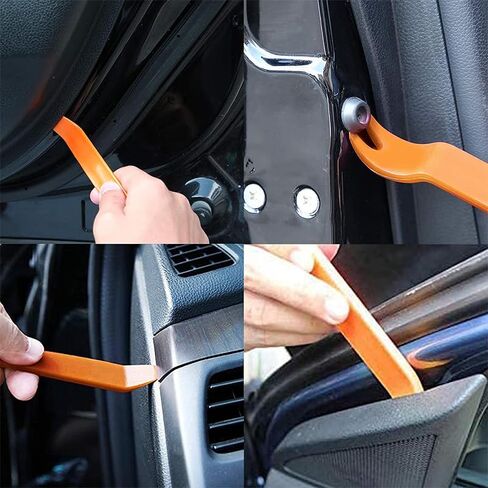 Car Removal Fastener Push Assembly Tool, 5 Pcs, Door Instrument Panel Fastener Removal Pry Tool, Orange in Saudi Arabia