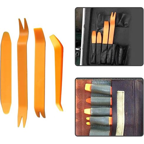 Car Removal Fastener Push Assembly Tool, 5 Pcs, Door Instrument Panel Fastener Removal Pry Tool, Orange in Saudi Arabia