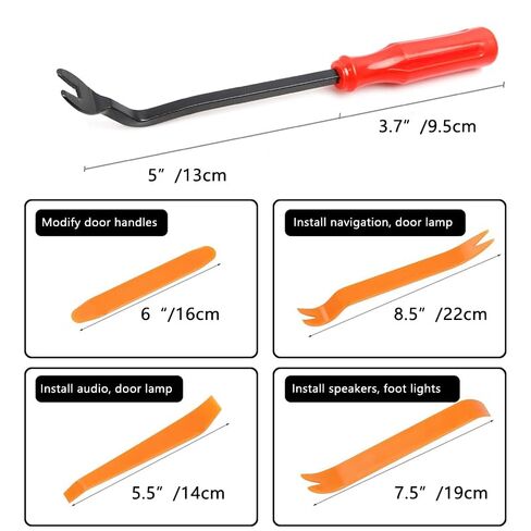 Car Removal Fastener Push Assembly Tool, 5 Pcs, Door Instrument Panel Fastener Removal Pry Tool, Orange in Saudi Arabia