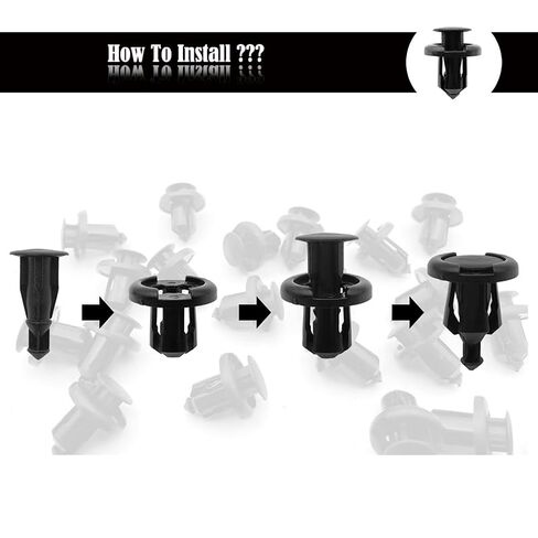 200pcs/pack Retaining Clip Plastic Fastener Kit, Common Sizes for Automotive Thumbtack Rivets, Universal Plastic Panel Fender Clips, Various Car Body Plastic Clips 18x20x10mm in Saudi Arabia