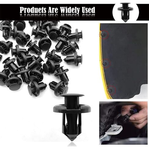 200pcs/pack Retaining Clip Plastic Fastener Kit, Common Sizes for Automotive Thumbtack Rivets, Universal Plastic Panel Fender Clips, Various Car Body Plastic Clips 18x20x10mm in Saudi Arabia