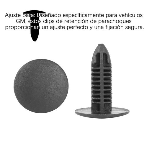200 Pieces Nylon Bumper Fastener Rivet Clips, Fender and Bumper Guard Fixers for 6.5mm Hole Fixing and Body Clips - Black in Saudi Arabia