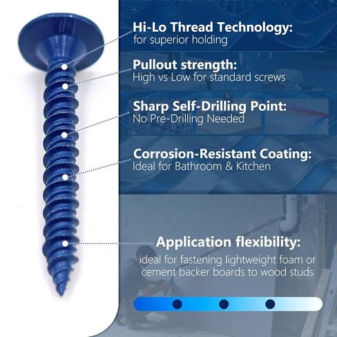 مثبتات Hi-Lo مقاس 1-5/8 بوصة من VCTGAM® للأزرار الخشبية (550 حزمة) متوافقة مع تركيب لوحة GO، ومسامير اللوحة الخلفية المطلية بالسيراميك للبلاط ولوحة الأسمنت وإعادة تشكيل الدش - انخفاض الانقسام in Kuwait