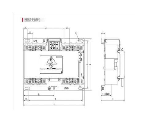 مفتاح النقل التلقائي لمصدر الطاقة المزدوج CDQ3HB 400F4P 400A جهاز تبديل مصدر الطاقة المزدوج in Kuwait