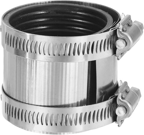 Flexible Pipe Coupling, 55mm Pipe Connector with Stainless Steel Hose Clamps Stainless Steel Pipe Repair Clamp for Plastic and Metal Pipes in Saudi Arabia