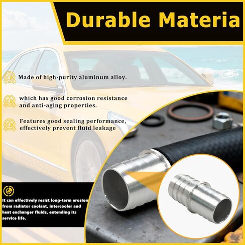 (عبوة واحدة) محول إصلاح خرطوم شائك مقاس 1.0 بوصة إلى 1.0 بوصة AN627-16A، محول موصل خرطوم الألومنيوم، متوافق مع مبرد الرادياتير، والمبرد الداخلي، وسوائل المبادل الحراري in Kuwait
