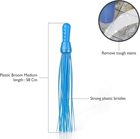 Gala Plastic Medium Floor Broom (Assorted Colors) in Saudi Arabia