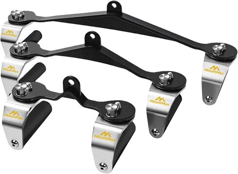 Lat Pull Down Bar Set for Cable Machine, Lat Pulldown Attachments with 360° Rotating Handles, 3-Bar Multi-Grip Design, 16 Adjustable Angles, Knurled Narrow Mid Wide Grips, Heavy-Duty Aluminum Alloy, 660 lb Capacity in Kuwait