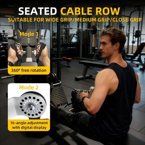 Lat Pull Down Bar Set for Cable Machine, Lat Pulldown Attachments with 360° Rotating Handles, 3-Bar Multi-Grip Design, 16 Adjustable Angles, Knurled Narrow Mid Wide Grips, Heavy-Duty Aluminum Alloy, 660 lb Capacity in Kuwait